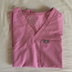 FIGS Chalk Pink Catarina One Pocket Top